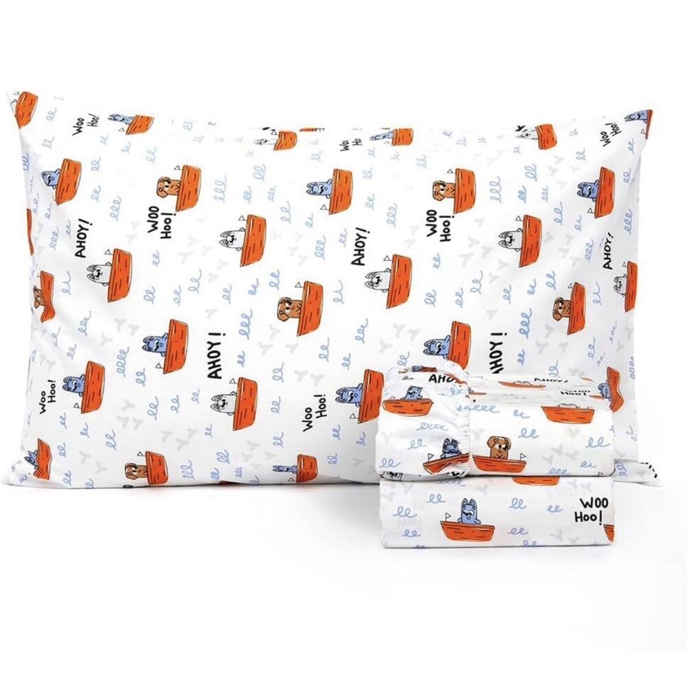 Salt Earth 100% Cotton 210TC Kids Bedsheet Twin Nautical
